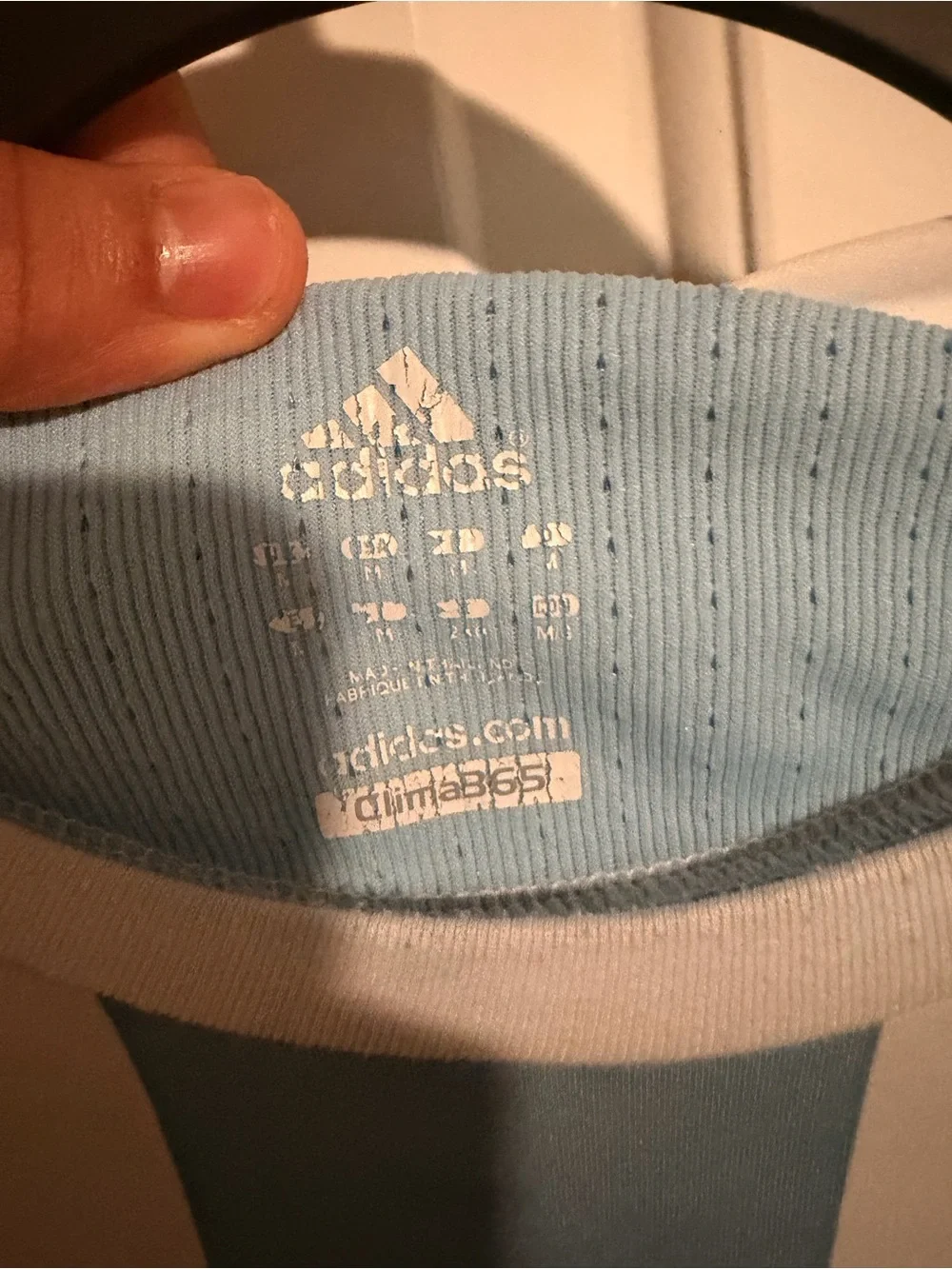 2005/2007 Adidas Argentina Home Soccer Jersey Lionel Messi #19 Men Sz M
